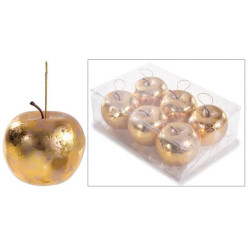 DECORO MELA ROSSA E ORO