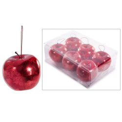 DECORO MELA ROSSA E ORO