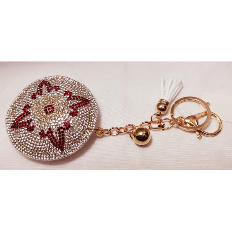 BB Accessories Portachiavi Con Lettera A E Strass | Metallo Argentato | Regalo Personalizzato